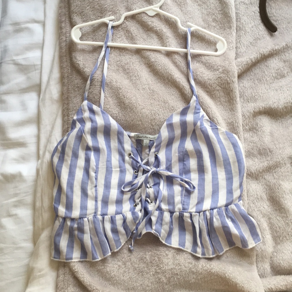 striped crop top
